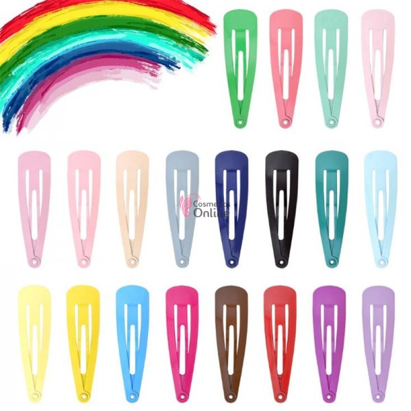 Clipsuri metalice pentru coafor CLP21EE, set 12 bucati Color medii